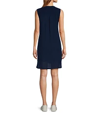L.L.Bean Cloud Gauze Split V Neckline Sleeveless Cover-Up Dress