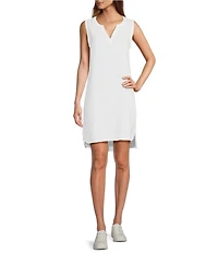 L.L.Bean Cloud Gauze Split V Neckline Sleeveless Cover-Up Dress
