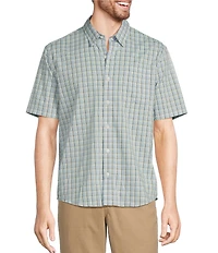 L.L.Bean Comfort Performance Stretch Plaid Short Sleeve Woven Shirt