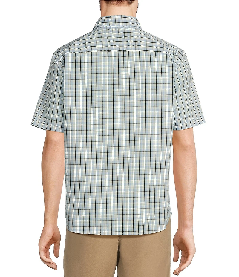 L.L.Bean Comfort Performance Stretch Plaid Short Sleeve Woven Shirt