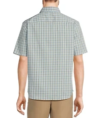L.L.Bean Comfort Performance Stretch Plaid Short Sleeve Woven Shirt