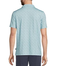 L.L.Bean Comfort Performance Stretch Printed Party Short Sleeve Polo Shirt