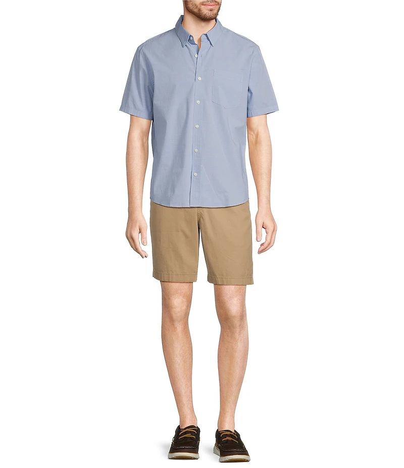 L.L.Bean Comfort Performance Stretch Solid Short Sleeve Woven Shirt