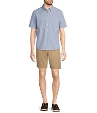 L.L.Bean Comfort Performance Stretch Solid Short Sleeve Woven Shirt