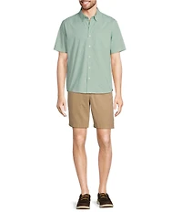 L.L.Bean Comfort Performance Stretch Solid Short Sleeve Woven Shirt