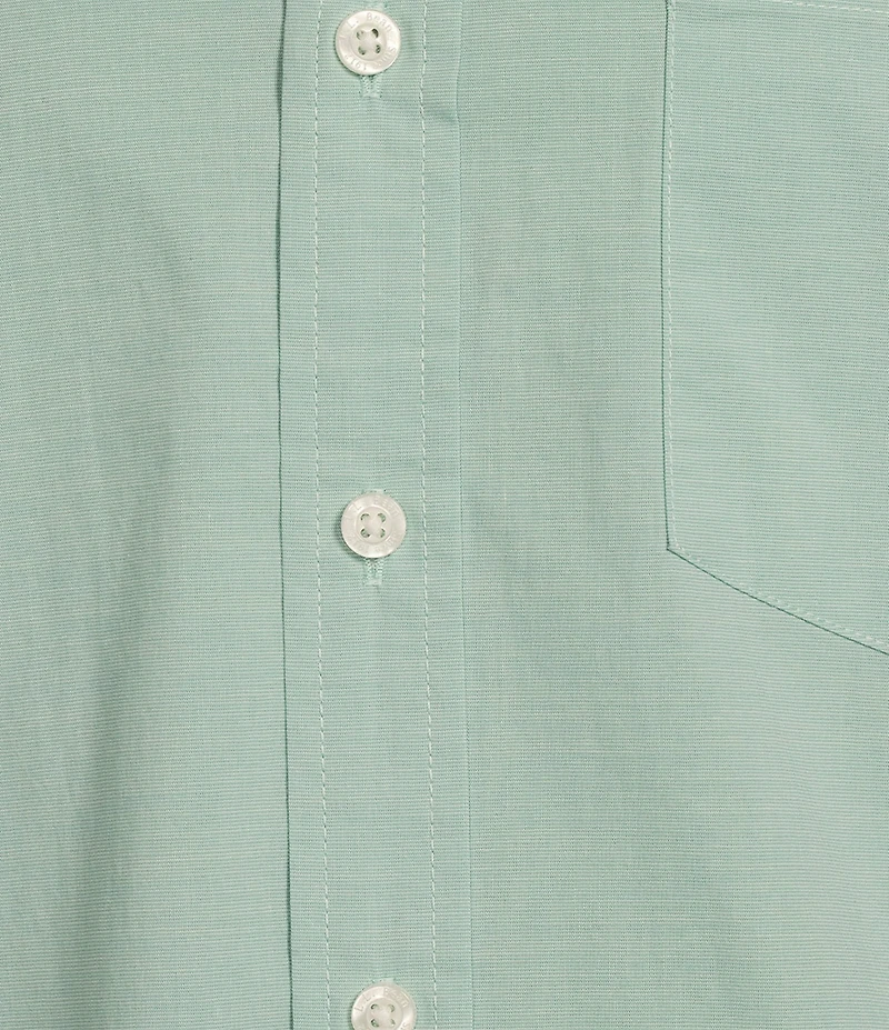 L.L.Bean Comfort Performance Stretch Solid Short Sleeve Woven Shirt