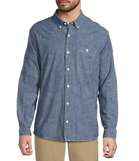L.L.Bean Comfort Stretch Chambray Long Sleeve Woven Shirt