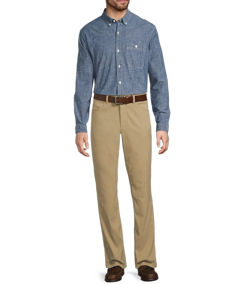 L.L.Bean Comfort Stretch Chambray Long Sleeve Woven Shirt