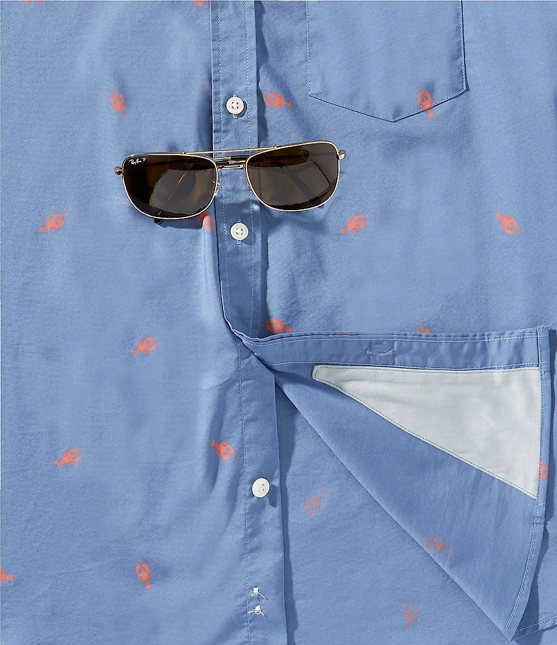 L.L.Bean Comfort Stretch Printed Performance Short Sleeve Woven Shirt