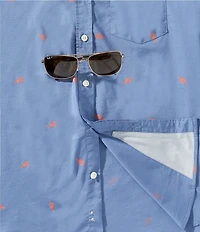 L.L.Bean Comfort Stretch Printed Performance Short Sleeve Woven Shirt