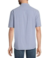 L.L.Bean Comfort Stretch Seersucker Gingham Short Sleeve Woven Shirt