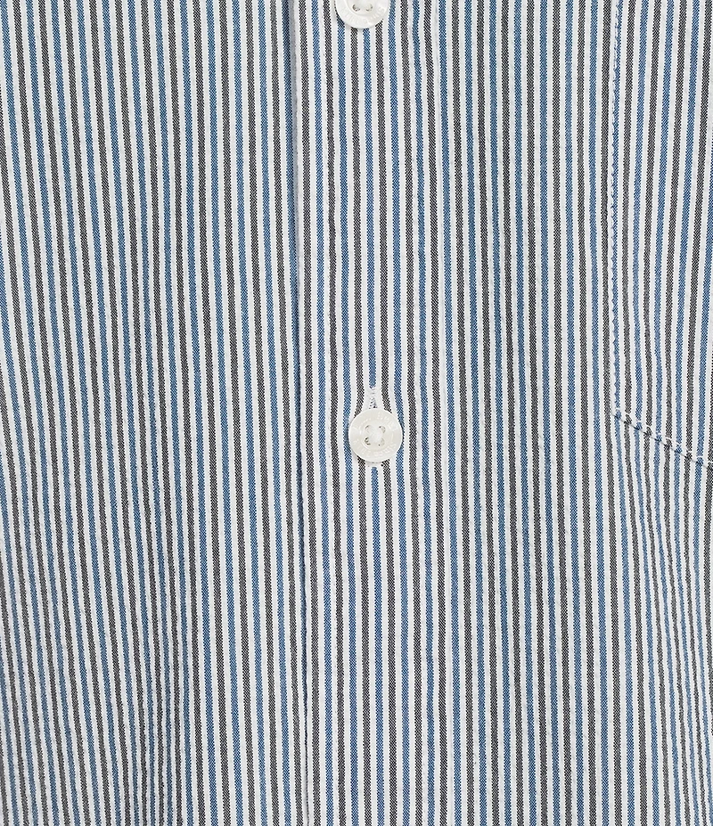 L.L.Bean Comfort Stretch Seersucker Short Sleeve Woven Shirt