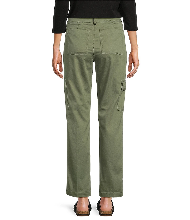 L.L.Bean Comfort Stretch Twill Blend Mid Rise Straight Leg Cargo Pants