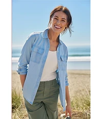 L.L.Bean Comfort Stretch Twill Blend Mid Rise Straight Leg Cargo Pants