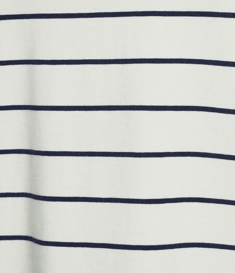 L.L.Bean Crew Neck Short Sleeve Stripe Tee Shirt