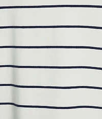 L.L.Bean Crew Neck Short Sleeve Stripe Tee Shirt