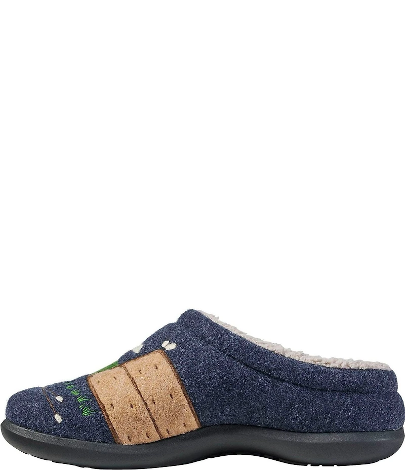L.L.Bean Daybreak Scuff Camping Motif Slippers