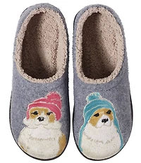 L.L.Bean Daybreak Scuff Dog Motif 2 Slippers