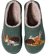 L.L.Bean Daybreak Scuff Dogs Motif Slippers