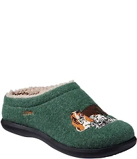 L.L.Bean Daybreak Scuff Dogs Motif Slippers