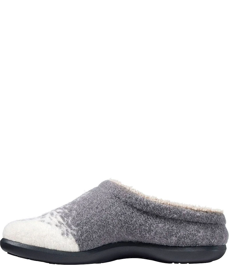 L.L.Bean Daybreak Scuff Fair Isle Motif Slippers