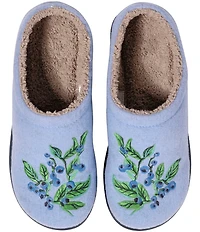 L.L.Bean Daybreak Scuff Motif 2 Blueberries Slippers