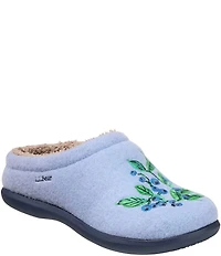 L.L.Bean Daybreak Scuff Motif 2 Blueberries Slippers