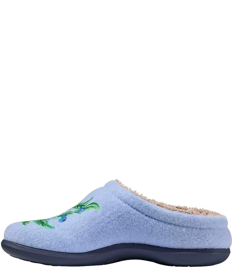 L.L.Bean Daybreak Scuff Motif 2 Blueberries Slippers