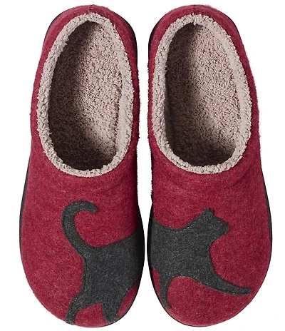 L.L.Bean Daybreak Scuff Motif 2 Cat Slippers