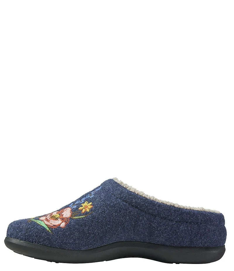 L.L.Bean Daybreak Scuff Motif 2 Floral Slippers