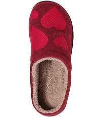L.L.Bean Daybreak Scuff Motif 2 Hearts Slippers