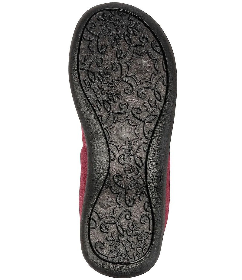 L.L.Bean Daybreak Scuff Motif 2 Hearts Slippers