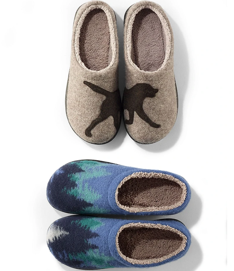 L.L.Bean Daybreak Scuff Motif 2 Tree Slippers