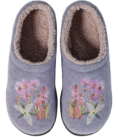 L.L.Bean Daybreak Scuff Multi Floral Motif Slippers