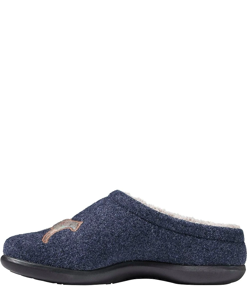 L.L.Bean Daybreak Scuff Plaid Cats Motif Slippers