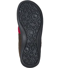 L.L.Bean Daybreak Scuff Santa Hat Golden Retriever Motif Slippers