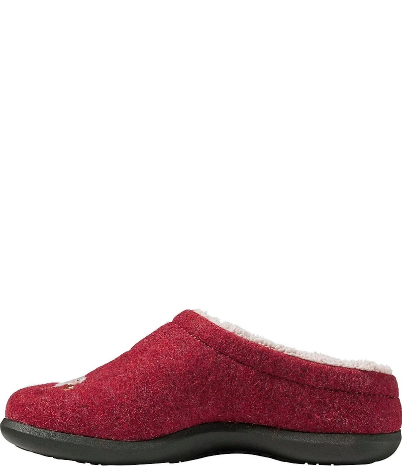 L.L.Bean Daybreak Scuff Squirrels Motif Slippers