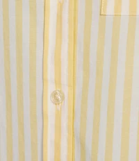 L.L.Bean Essential Cotton Poplin Stripe Print Collar Neckline Long Sleeve Shirt