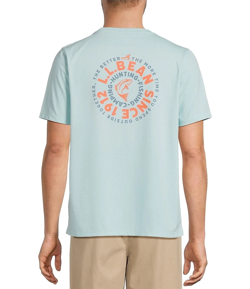 L.L.Bean Fishing Circle Graphic Short Sleeve T-Shirt