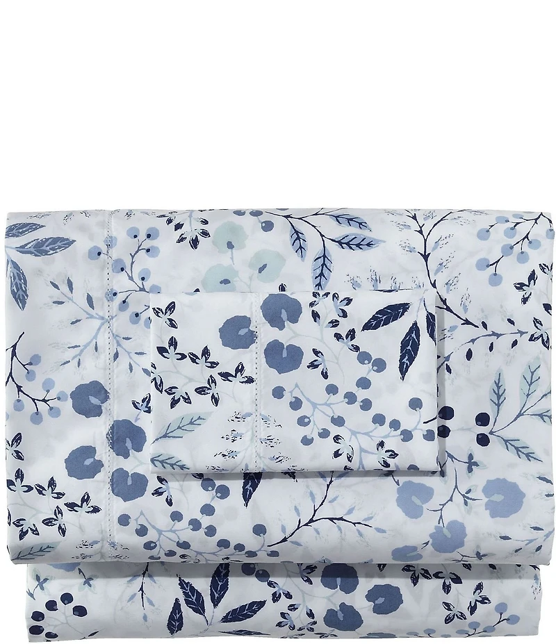 L.L.Bean Floral Pima Percale 280-Thread Count Sheet Set