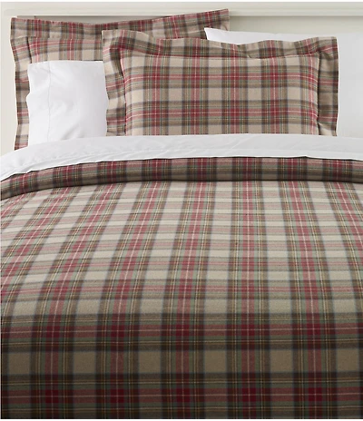 L.L.Bean Heritage Chamois Flannel Plaid Duvet Cover