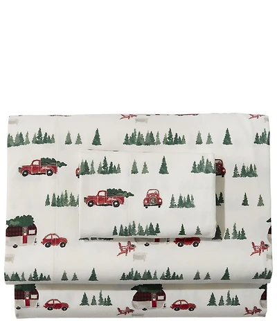 L.L.Bean Holiday Flannel Sheet Set