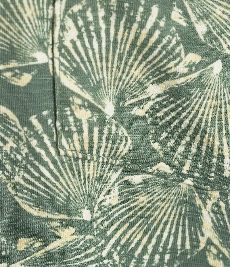 L.L.Bean Lakewashed Performance Shell Print Short Sleeve Woven Shirt