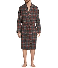 L.L.Bean Large Plaid Flannel Robe