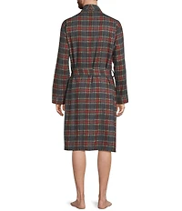 L.L.Bean Large Plaid Flannel Robe