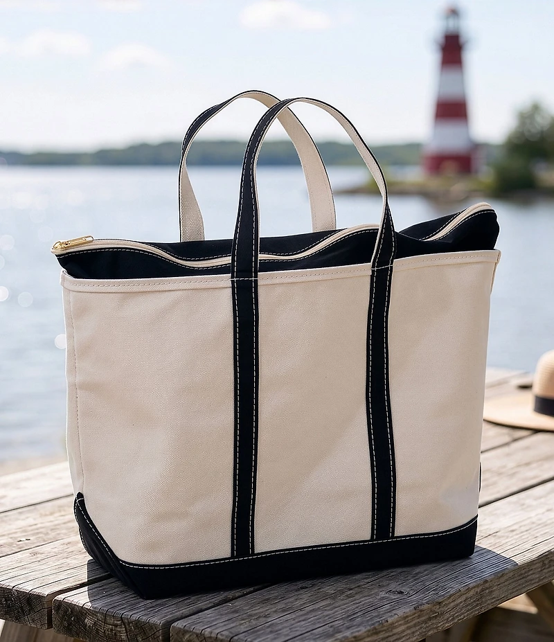 L.L.Bean Long Handle Zip Top Boat And Tote® Bag
