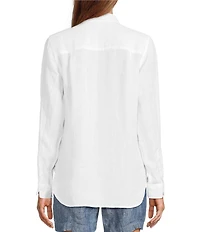 L.L.Bean Linen Long Sleeve Button Front Tunic