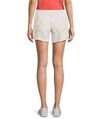 L.L.Bean Linen Mid-Rise Elastic Waistband Shorts