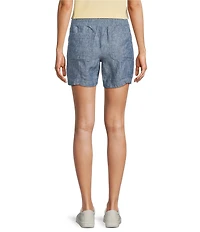 L.L.Bean Linen Mid-Rise Elastic Waistband Shorts