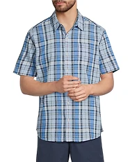 L.L.Bean Madras Medium Plaid Cotton Collar Woven Shirt